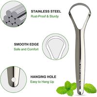 The Great Living Co Ayurvedic Stainless Steel Tongue Cleaner/Scraper Set